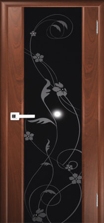 Dio Doors, Винтаж 2, венге, черный триплекс Вьюнок Dio Doors, Винтаж 2, венге, черный триплекс Вьюнок
